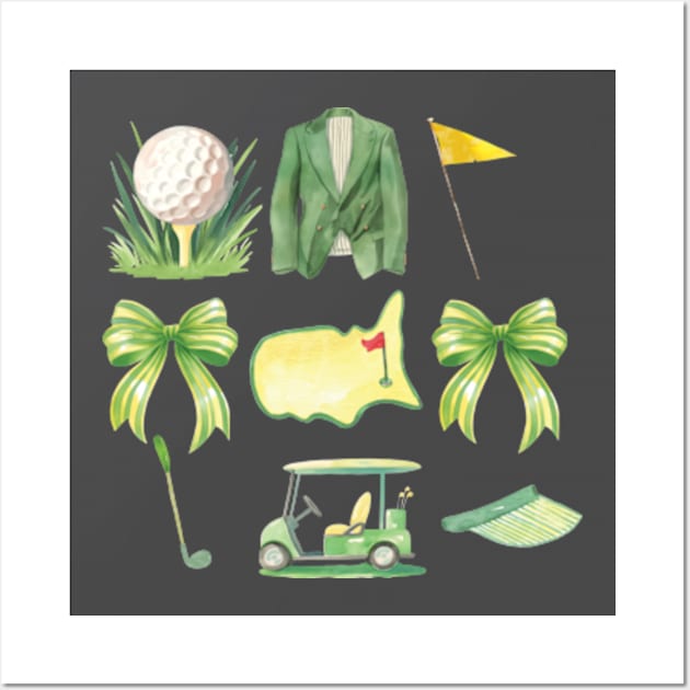 Coquette Golf Funny Golfs Master Wall Art by Mimimoo